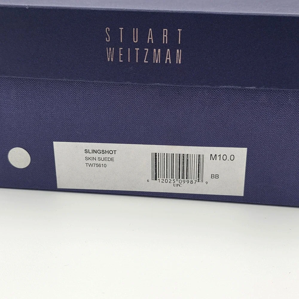Stuart Weitzman Slingshot Block Heels Women 10 Tan Suede Platform‎ Wedding Guest